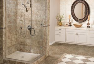 Porcelain tile and grout