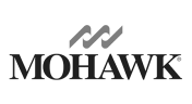 Tile 2 The "Mohawk" logo features the word in dark gray serif font with a wavy gray line above it.
