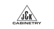 Tile 6 A black and white logo with "J&K" inside a triangle and "CABINETRY" below it.